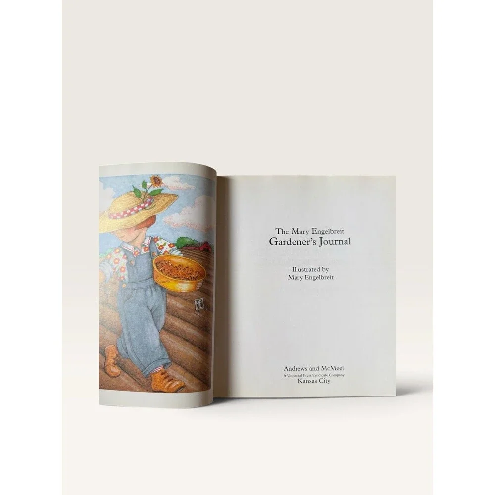 Vintage 1994 Mary Engelbreit Gardeners Journal Illustrated Notebook